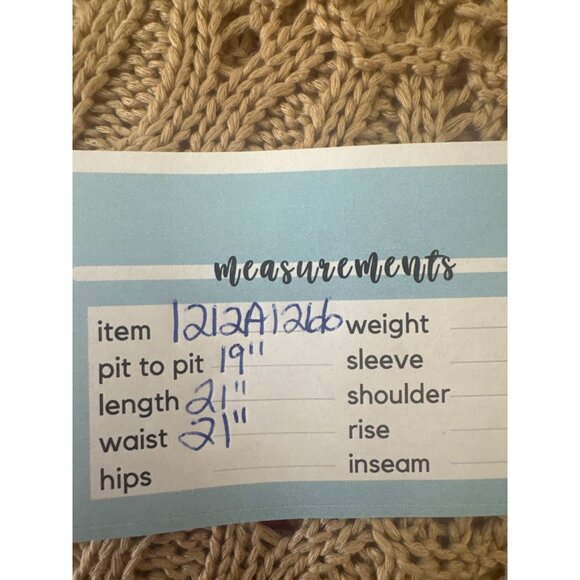 2/$30 MOD Vintage-Inspired Large Beige Crochet Knit Top Acrylic Wool Blend NWOT - Picture 11 of 12